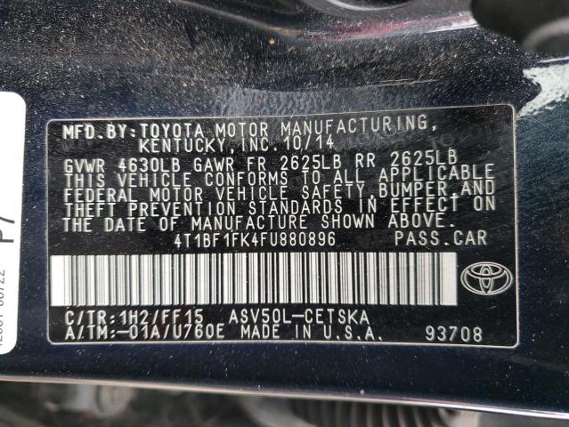 Photo 11 VIN: 4T1BF1FK4FU880896 - TOYOTA CAMRY 