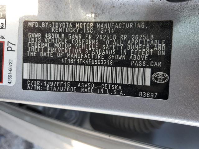 Photo 12 VIN: 4T1BF1FK4FU903318 - TOYOTA CAMRY LE 