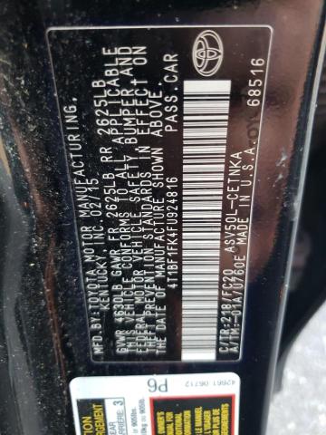 Photo 11 VIN: 4T1BF1FK4FU924816 - TOYOTA CAMRY 