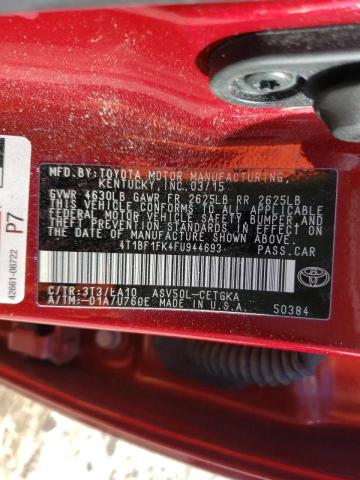 Photo 9 VIN: 4T1BF1FK4FU944693 - TOYOTA CAMRY LE 