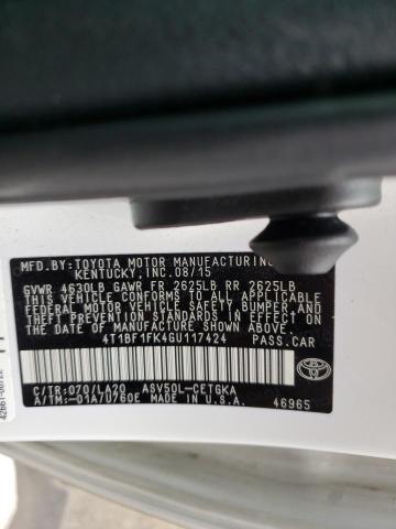 Photo 9 VIN: 4T1BF1FK4GU117424 - TOYOTA CAMRY LE 