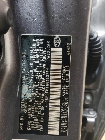 Photo 11 VIN: 4T1BF1FK4GU153761 - TOYOTA CAMRY 