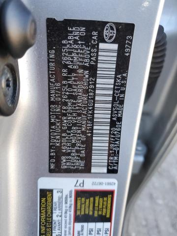 Photo 11 VIN: 4T1BF1FK4GU187912 - TOYOTA CAMRY 