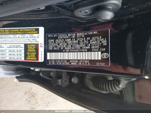 Photo 8 VIN: 4T1BF1FK4GU211836 - TOYOTA CAMRY 