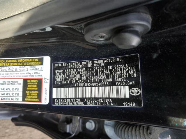 Photo 12 VIN: 4T1BF1FK4GU240575 - TOYOTA CAMRY LE 