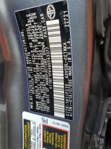 Photo 12 VIN: 4T1BF1FK4GU243377 - TOYOTA CAMRY LE 