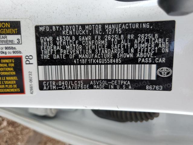 Photo 11 VIN: 4T1BF1FK4GU558485 - TOYOTA CAMRY LE 