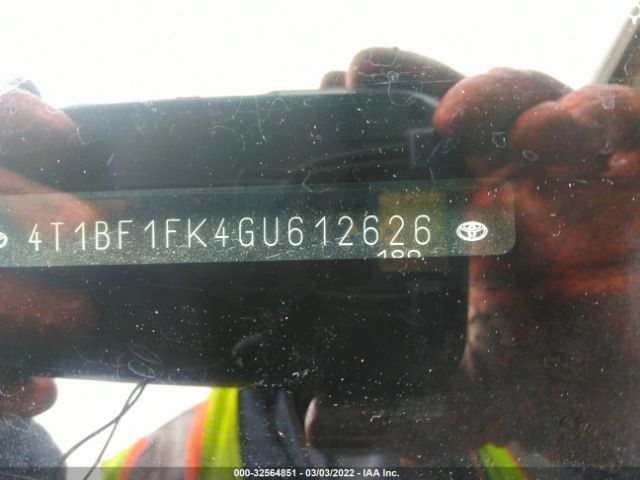 Photo 8 VIN: 4T1BF1FK4GU612626 - TOYOTA CAMRY 