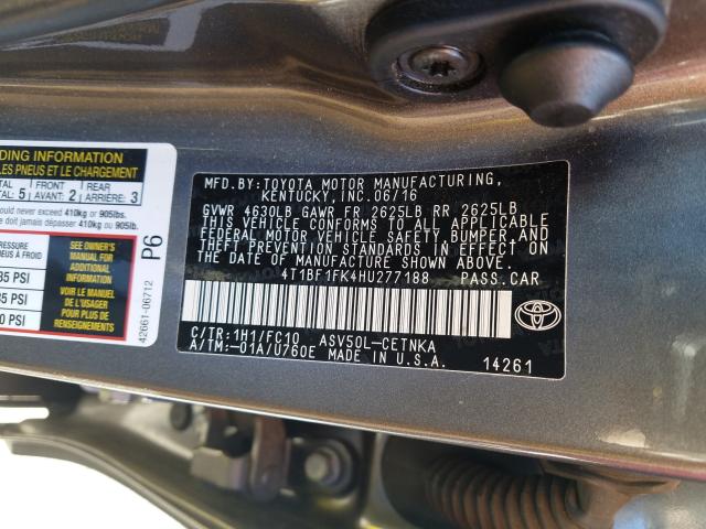 Photo 9 VIN: 4T1BF1FK4HU277188 - TOYOTA CAMRY LE 