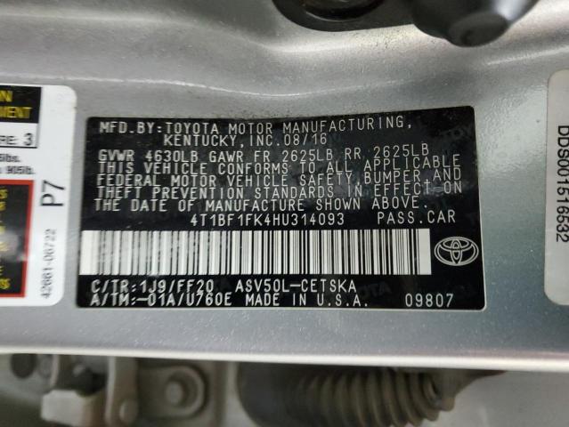 Photo 11 VIN: 4T1BF1FK4HU314093 - TOYOTA CAMRY 