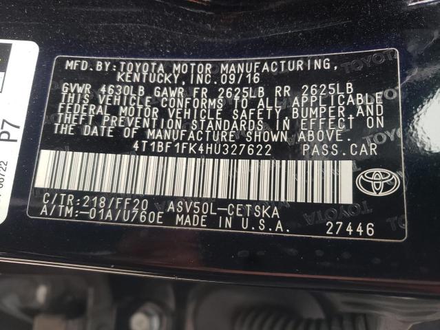 Photo 9 VIN: 4T1BF1FK4HU327622 - TOYOTA CAMRY LE 