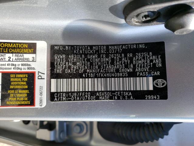 Photo 11 VIN: 4T1BF1FK4HU409835 - TOYOTA CAMRY LE 