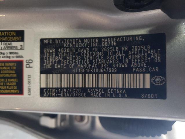 Photo 11 VIN: 4T1BF1FK4HU647989 - TOYOTA CAMRY LE 