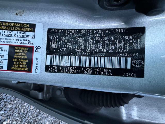 Photo 9 VIN: 4T1BF1FK4HU669653 - TOYOTA CAMRY 