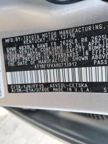 Photo 11 VIN: 4T1BF1FK4HU713912 - TOYOTA CAMRY 