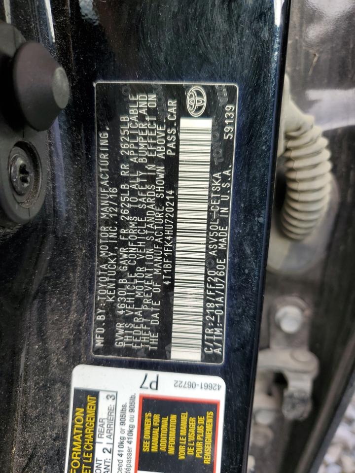 Photo 11 VIN: 4T1BF1FK4HU720214 - TOYOTA CAMRY 