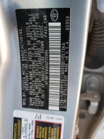 Photo 9 VIN: 4T1BF1FK4HU725994 - TOYOTA CAMRY LE 