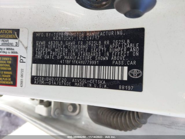 Photo 8 VIN: 4T1BF1FK4HU779991 - TOYOTA CAMRY 