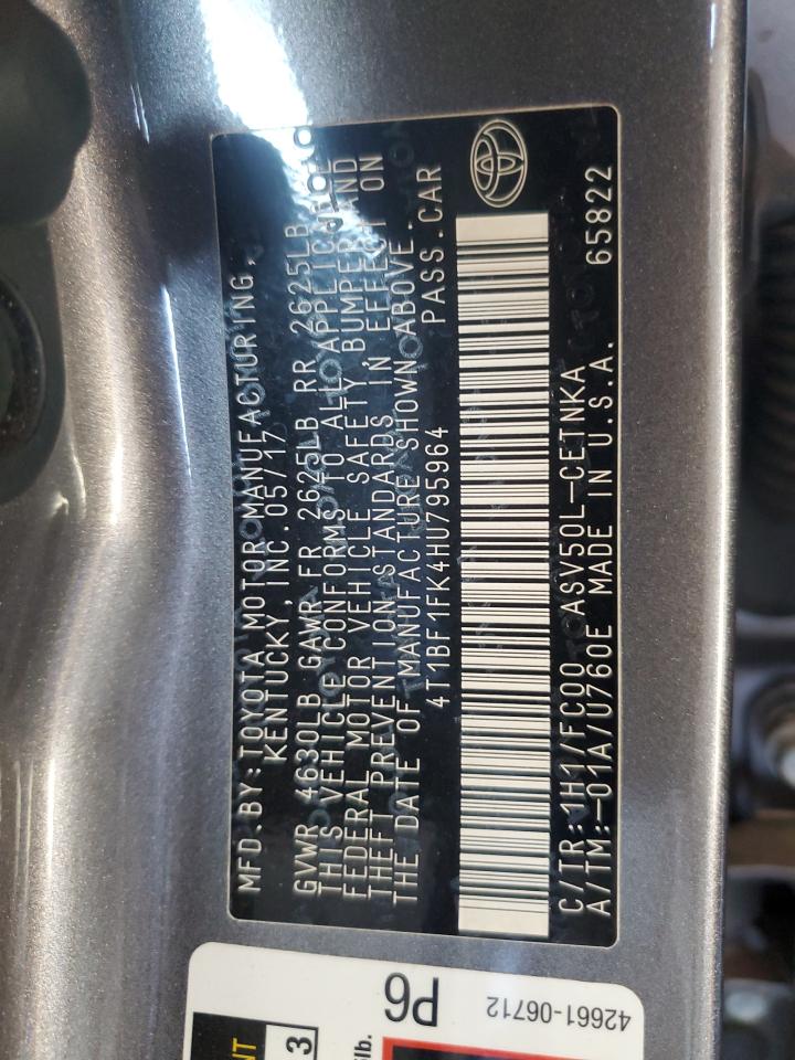 Photo 11 VIN: 4T1BF1FK4HU795964 - TOYOTA CAMRY 