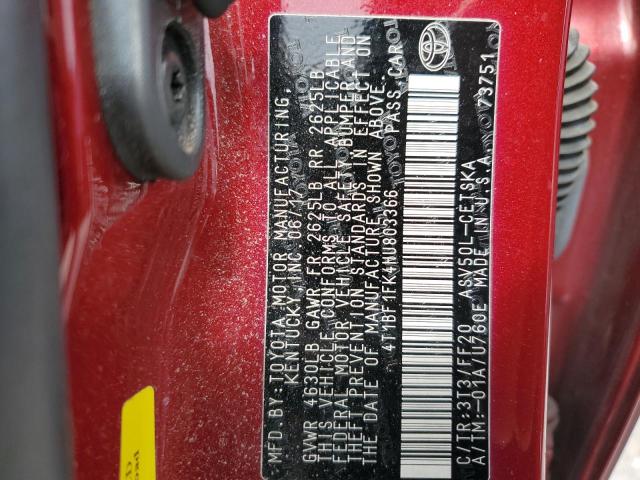 Photo 11 VIN: 4T1BF1FK4HU803366 - TOYOTA CAMRY LE 