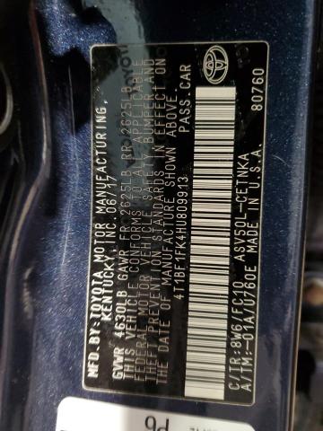 Photo 12 VIN: 4T1BF1FK4HU809913 - TOYOTA CAMRY LE 