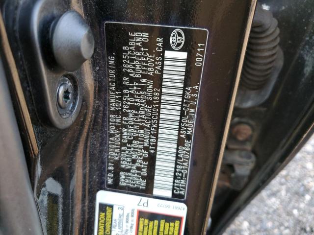 Photo 12 VIN: 4T1BF1FK5CU011882 - TOYOTA CAMRY 