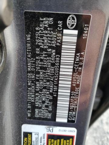 Photo 11 VIN: 4T1BF1FK5CU056983 - TOYOTA CAMRY BASE 