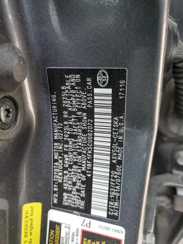 Photo 12 VIN: 4T1BF1FK5CU062072 - TOYOTA CAMRY BASE 