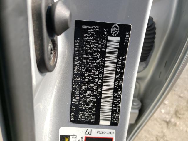 Photo 9 VIN: 4T1BF1FK5CU072133 - TOYOTA CAMRY BASE 