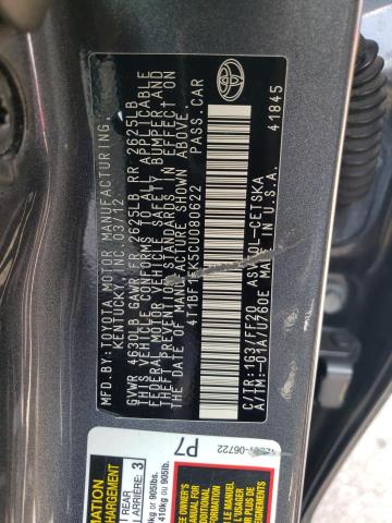 Photo 11 VIN: 4T1BF1FK5CU080622 - TOYOTA CAMRY BASE 