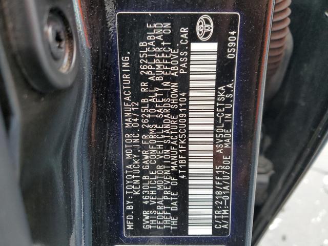 Photo 11 VIN: 4T1BF1FK5CU091104 - TOYOTA CAMRY 