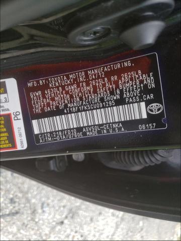 Photo 9 VIN: 4T1BF1FK5CU091295 - TOYOTA CAMRY BASE 