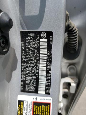 Photo 12 VIN: 4T1BF1FK5CU113652 - TOYOTA CAMRY BASE 