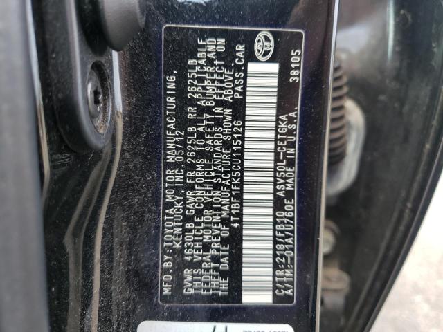 Photo 11 VIN: 4T1BF1FK5CU115126 - TOYOTA CAMRY BASE 