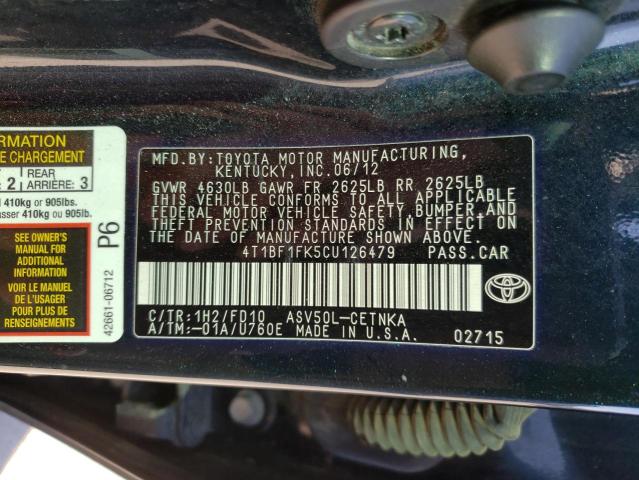 Photo 11 VIN: 4T1BF1FK5CU126479 - TOYOTA CAMRY BASE 