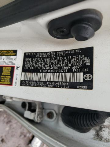 Photo 11 VIN: 4T1BF1FK5CU126708 - TOYOTA CAMRY BASE 