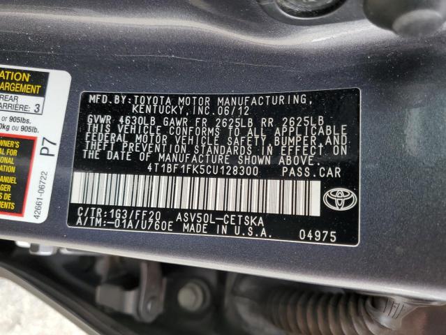 Photo 11 VIN: 4T1BF1FK5CU128300 - TOYOTA CAMRY 