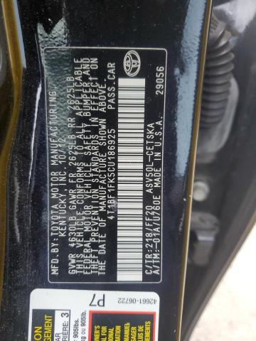 Photo 12 VIN: 4T1BF1FK5CU186925 - TOYOTA CAMRY BASE 