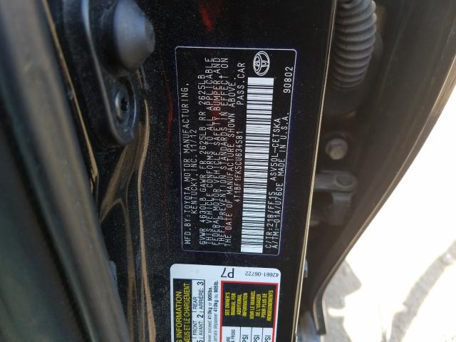 Photo 9 VIN: 4T1BF1FK5CU634581 - TOYOTA CAMRY BASE 