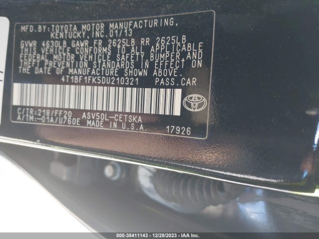 Photo 8 VIN: 4T1BF1FK5DU210321 - TOYOTA CAMRY 