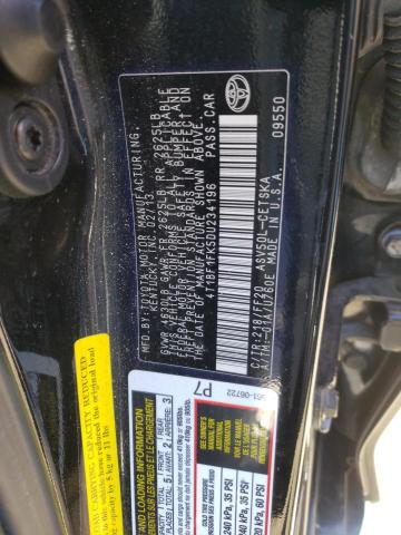 Photo 9 VIN: 4T1BF1FK5DU234196 - TOYOTA CAMRY L 