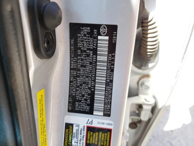 Photo 9 VIN: 4T1BF1FK5DU237888 - TOYOTA CAMRY L 