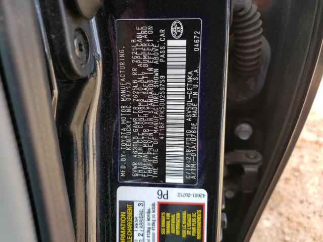 Photo 11 VIN: 4T1BF1FK5DU259759 - TOYOTA CAMRY 