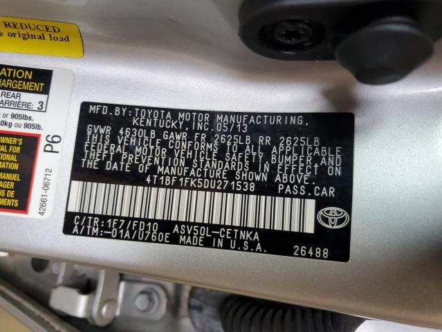 Photo 11 VIN: 4T1BF1FK5DU271538 - TOYOTA CAMRY 