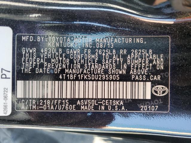 Photo 11 VIN: 4T1BF1FK5DU295905 - TOYOTA CAMRY L 