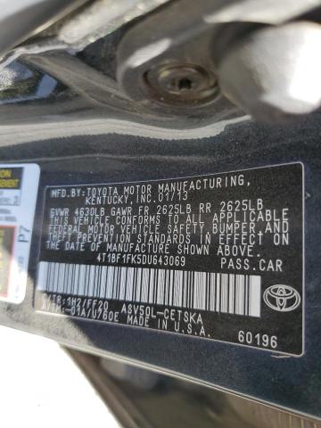 Photo 11 VIN: 4T1BF1FK5DU643069 - TOYOTA CAMRY L 