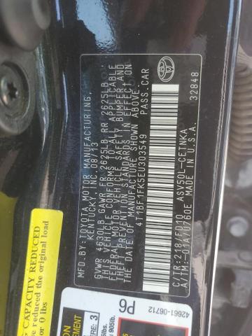 Photo 11 VIN: 4T1BF1FK5EU303549 - TOYOTA CAMRY L 