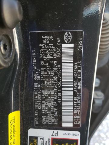 Photo 9 VIN: 4T1BF1FK5EU315670 - TOYOTA CAMRY L 