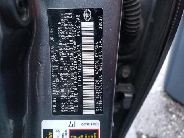 Photo 11 VIN: 4T1BF1FK5EU338009 - TOYOTA CAMRY L 