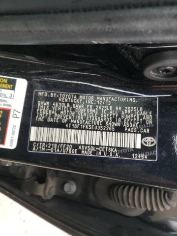 Photo 9 VIN: 4T1BF1FK5EU352265 - TOYOTA CAMRY L 